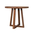 Pemberly Row Contemporary Wood Round Counter Height Table in Brown