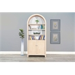 Pemberly Row Contemporary Wood Arched Display Cabinet with Doors