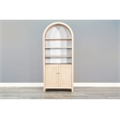 Pemberly Row Contemporary Wood Arched Display Cabinet with Doors