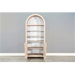 Pemberly Row Contemporary Wood Arched Display Cabinet with Doors