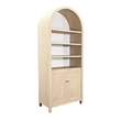Pemberly Row Contemporary Wood Arched Display Cabinet with Doors