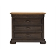 Pemberly Row Executive Lateral Brown Filing Cabinet With Locking File Drawer