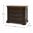 Pemberly Row Executive Lateral Brown Filing Cabinet With Locking File Drawer