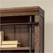 Pemberly Row 8' Tall Brown Ladder Bookshelf Wall with Storage Organizer Display