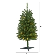 Pemberly Row 3ft Slim Green Mountain Pine Artificial Christmas Tree