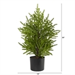 Pemberly Row Indoor 2ft Pine Artificial Tree in Decorative Planter