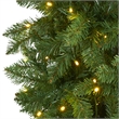 Pemberly Row 8ft Slim Green Mountain Pine Christmas Tree with 400 Clear LED