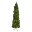 Pemberly Row 9ft Slim Green Mountain Pine Christmas Tree with 600 Clear LED
