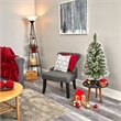 Pemberly Row 3ft Frosted Swiss Pine Christmas Tree with50 Clear LED and Berries