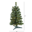 Pemberly Row 2ft Green Artificial Christmas Tree with 35 LED Lights