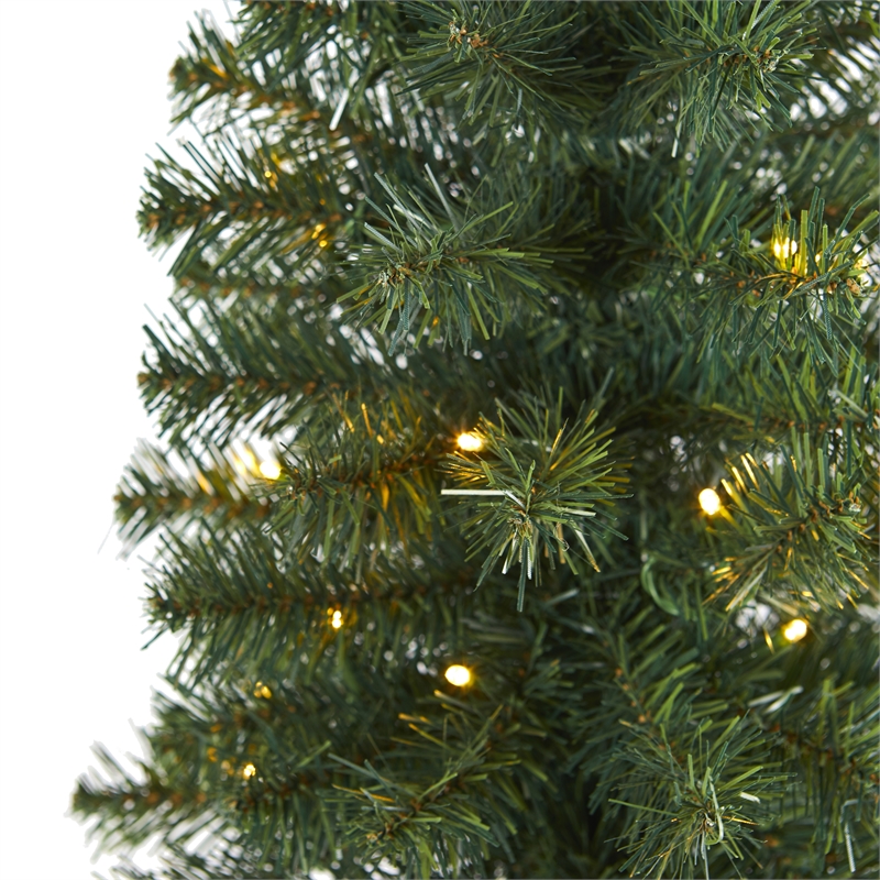 Pemberly Row 2ft Green Artificial Christmas Tree with 35 LED Lights