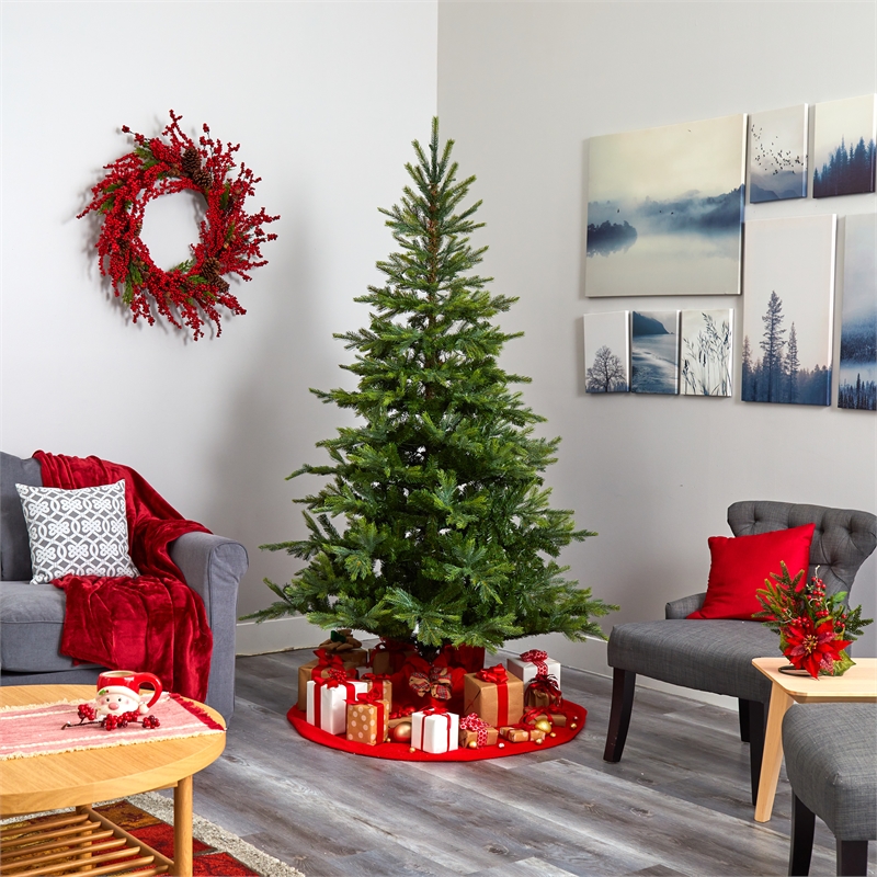 Pemberly Row 7ft Spruce Christmas Tree with 450 Clear Lights