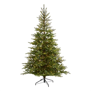 Pemberly Row 7ft Spruce Christmas Tree with 450 Clear Lights