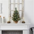 Pemberly Row Traditional 2ft Snow Tipped Pine and Berry Christmas Tree