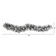 Pemberly Row 6ft Flocked Christmas Garland with Pine Cones & 35 Warm White LED