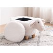 Pemberly Row Set of 2 The Sheep Fabric Storage Ottoman/Stool in White/Natural