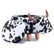 Pemberly Row Set of 2 The Cow Fabric Storage Ottoman/Stool in Black and White