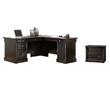 Pemberly Row Set of 2 L-Shaped Computer Desk & 2-Drawer Lateral File Cabinet