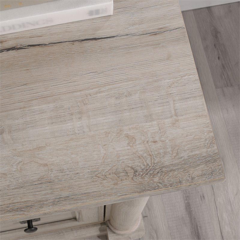 Pemberly Row Set of 3 Split Oak Bookcase & Lateral File Cabinet & Computer Desk