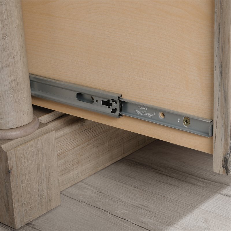 Pemberly Row Set of 3 Split Oak Bookcase & Lateral File Cabinet & Computer Desk