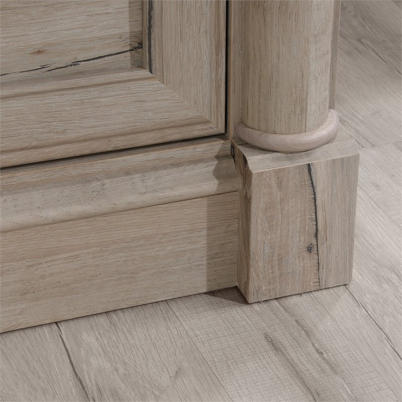 Pemberly Row Set of 3 Split Oak Bookcase & Lateral File Cabinet & Computer Desk