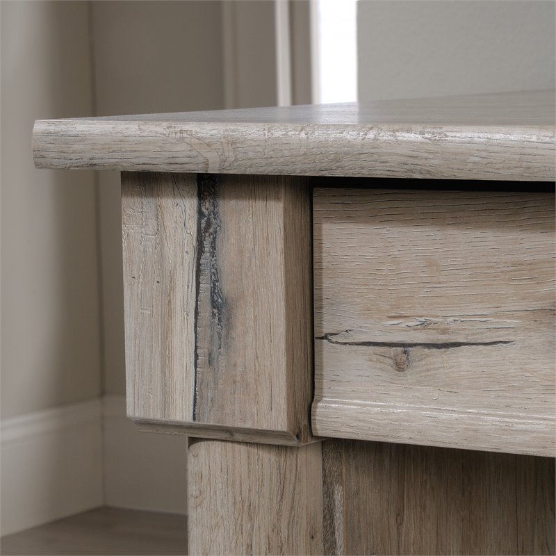 Pemberly Row Set of 2 Wood Lateral File Cabinet & Computer Desk in Split Oak