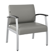 Pemberly Row Set of 4 Waiting Room Guest Chairs in Light Gray Vinyl