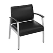 Pemberly Row Set of 2 Waiting Room Guest Chairs in Black Vinyl