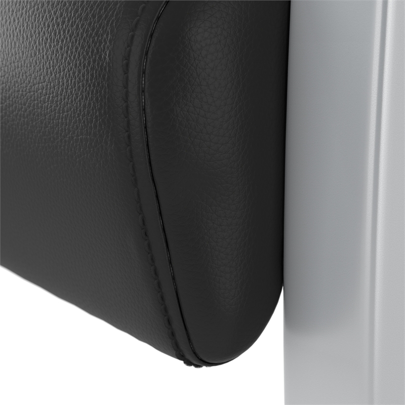 Pemberly Row Set of 2 Waiting Room Guest Chairs with Arms in Black Vinyl