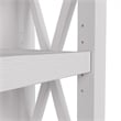 Pemberly Row Set of 3 5-Shelf Bookcase & 2 L Cubicle Desks in White