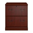 Pemberly Row Set of 2 5-Shelf Bookcase & Lateral File Cabinet in Harvest Cherry