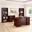 Pemberly Row Set of 2 5-Shelf Bookcase & Lateral File Cabinet in Harvest Cherry