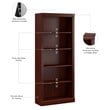 Pemberly Row Set of 2 5-Shelf Bookcase & Lateral File Cabinet in Harvest Cherry