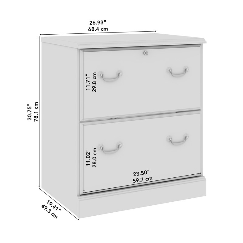 Pemberly Row Set of 3 5-Shelf Bookcase & Lateral File Cabinet & Executive Desk