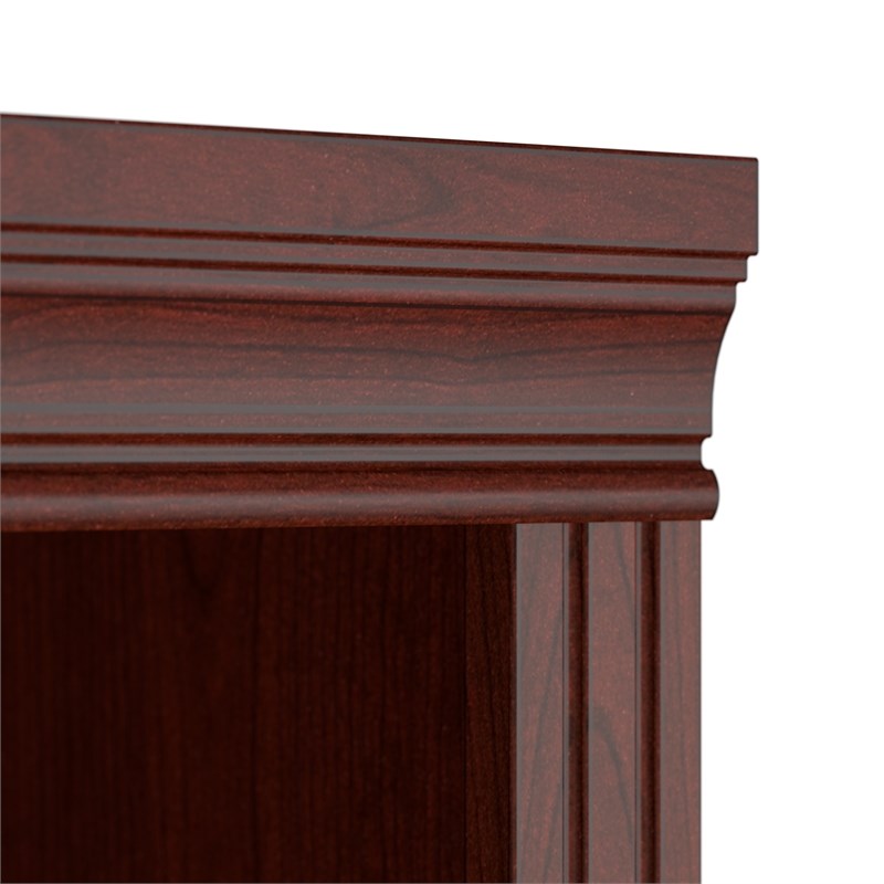 Pemberly Row Set of 3 5-Shelf Bookcase & Lateral File Cabinet & Executive Desk
