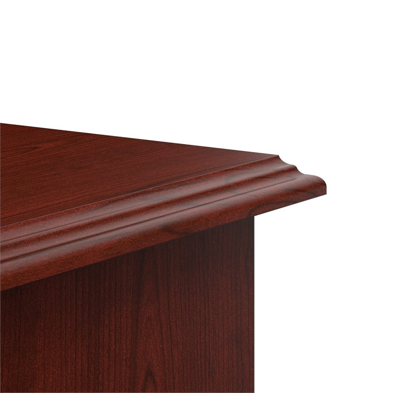 Pemberly Row Set of 3 5-Shelf Bookcase & Lateral File Cabinet & Executive Desk
