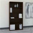 Pemberly Row Set of 2 Wood 5-Shelf Bookcase & L-Shaped Desk with File Cabinet