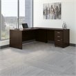 Pemberly Row Set of 2 Wood Mobile File Cabinet & L-Shaped Desk with File Cabinet