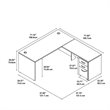 Pemberly Row Set of 2 Wood Mobile File Cabinet & L-Shaped Desk with File Cabinet