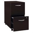 Pemberly Row Set of 2 Wood Mobile File Cabinet & L-Shaped Desk with File Cabinet