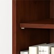 Pemberly Row Set of 2 5-Shelf Bookcase with Doors & L-Shaped Desk with Drawers