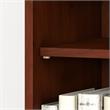 Pemberly Row Set of 2 Wood 5-Shelf Bookcase & L-Shaped Desk with Drawers