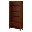 Pemberly Row Set of 2 Wood 5-Shelf Bookcase & L-Shaped Desk with Drawers