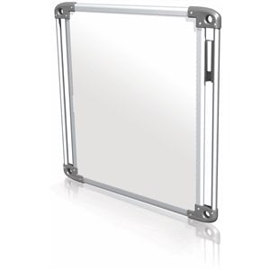 Pemberly Row Vinyl 28&quot x 28&quot Double Sided Nexus Tablet Whiteboard in White