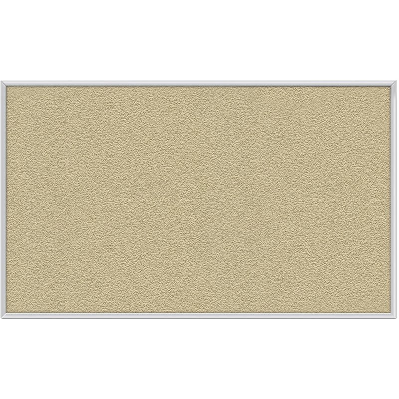 Pemberly Row Vinyl 3' x 4' Bulletin Board with Aluminum Frame in Caramel