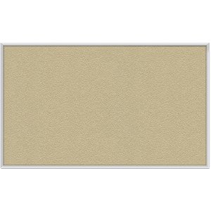Pemberly Row Vinyl 3' x 4' Bulletin Board with Aluminum Frame in Caramel