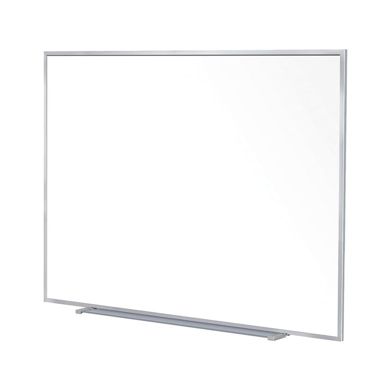 Pemberly Row Vinyl 5' x 6' Magnetic Projection Whiteboard in Gray