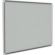 Pemberly Row Vinyl 4' x 8' Bulletin Board with Black Trim in Gray