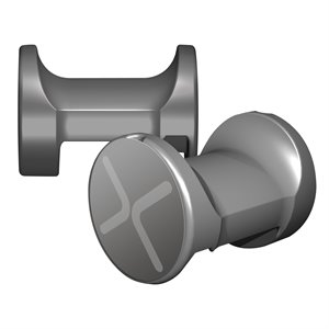 Pemberly Row Plastic Nexus X Tablet Wall Mounting Pegs Pair in Gray