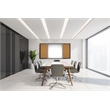 Pemberly Row Magnetic Ceramic Whiteboard Cabinet Cork Doors Black 4 x 4ft